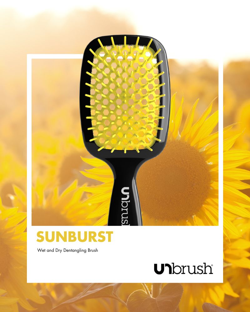 unbrush hair brush sunburst front view