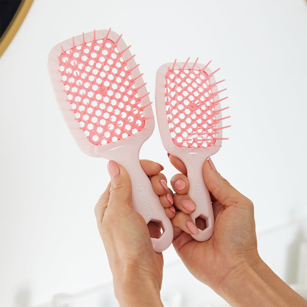 UNbrush Detangling Hair Brush Mini - Peony