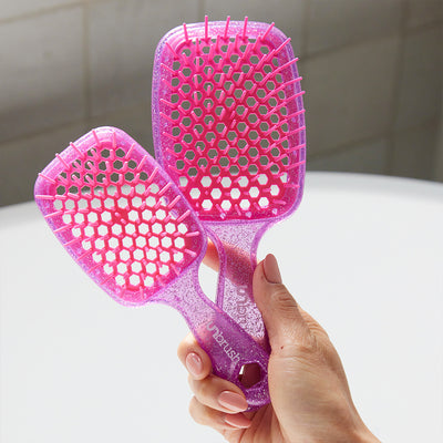 UNbrush Detangling Hair Brush Mini - Rose Quartz