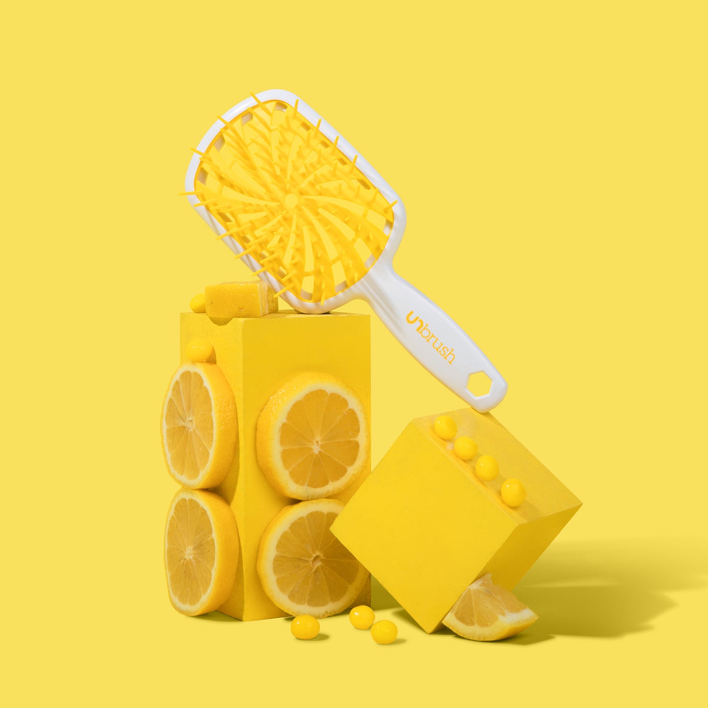 UNbrush Detangling Hair Brush Plus - Lemon Drop