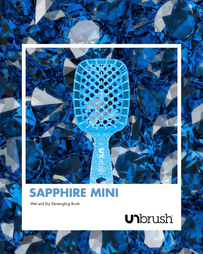 UNbrush Detangling Hair Brush Mini - Sapphire