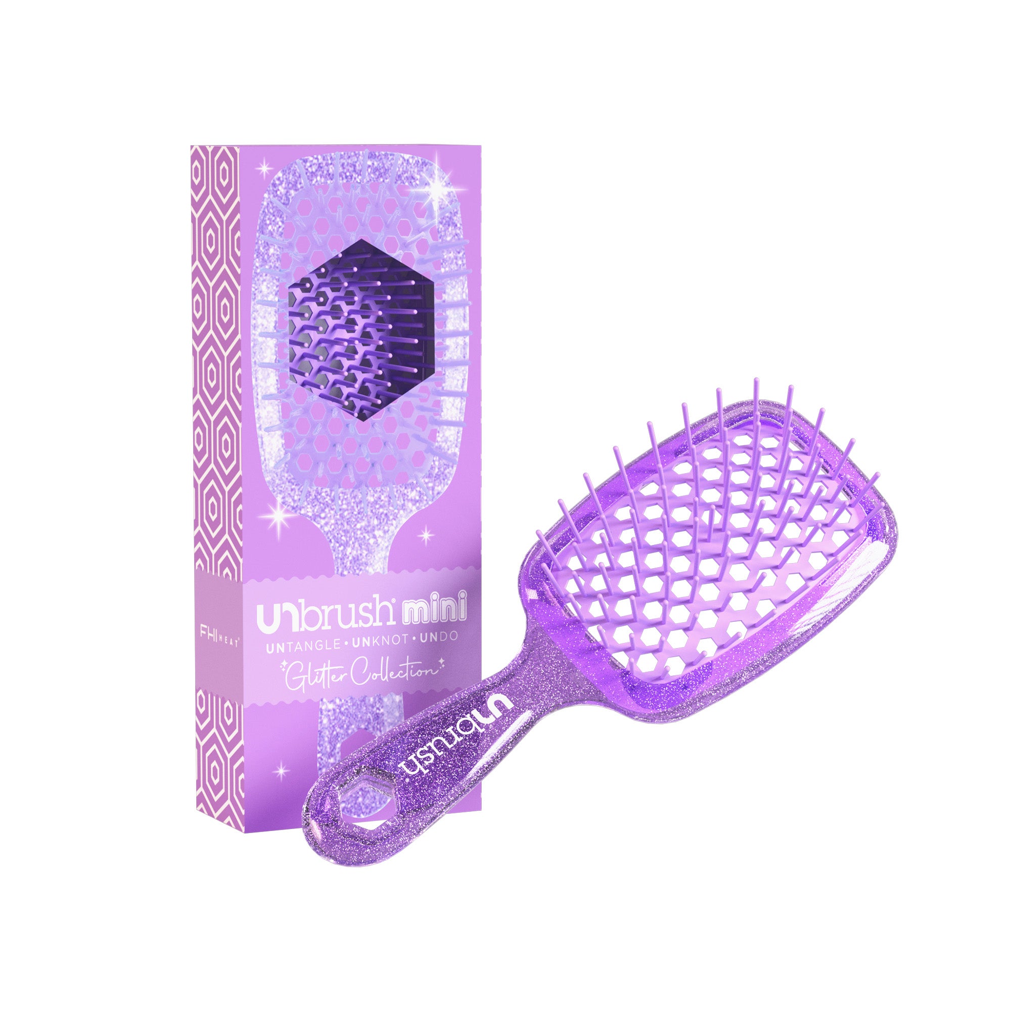 UNbrush Detangling Hair Brush Mini - Amethyst