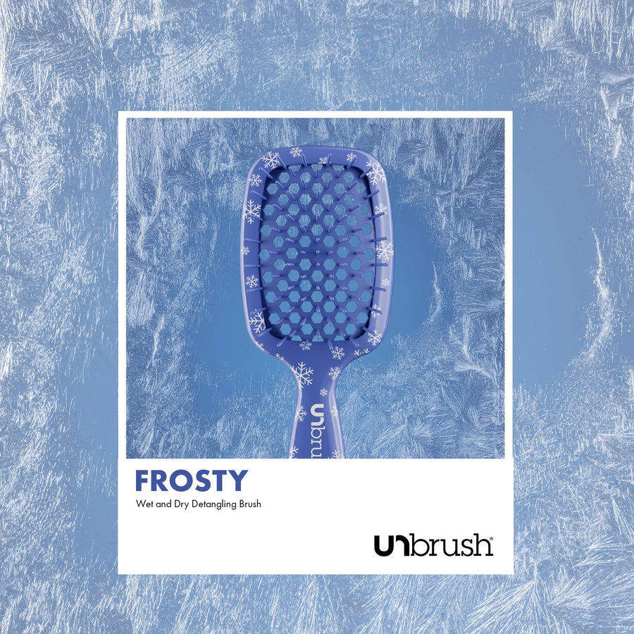 UNbrush Detangling Hair Brush Mini Snowflakes - Frosty