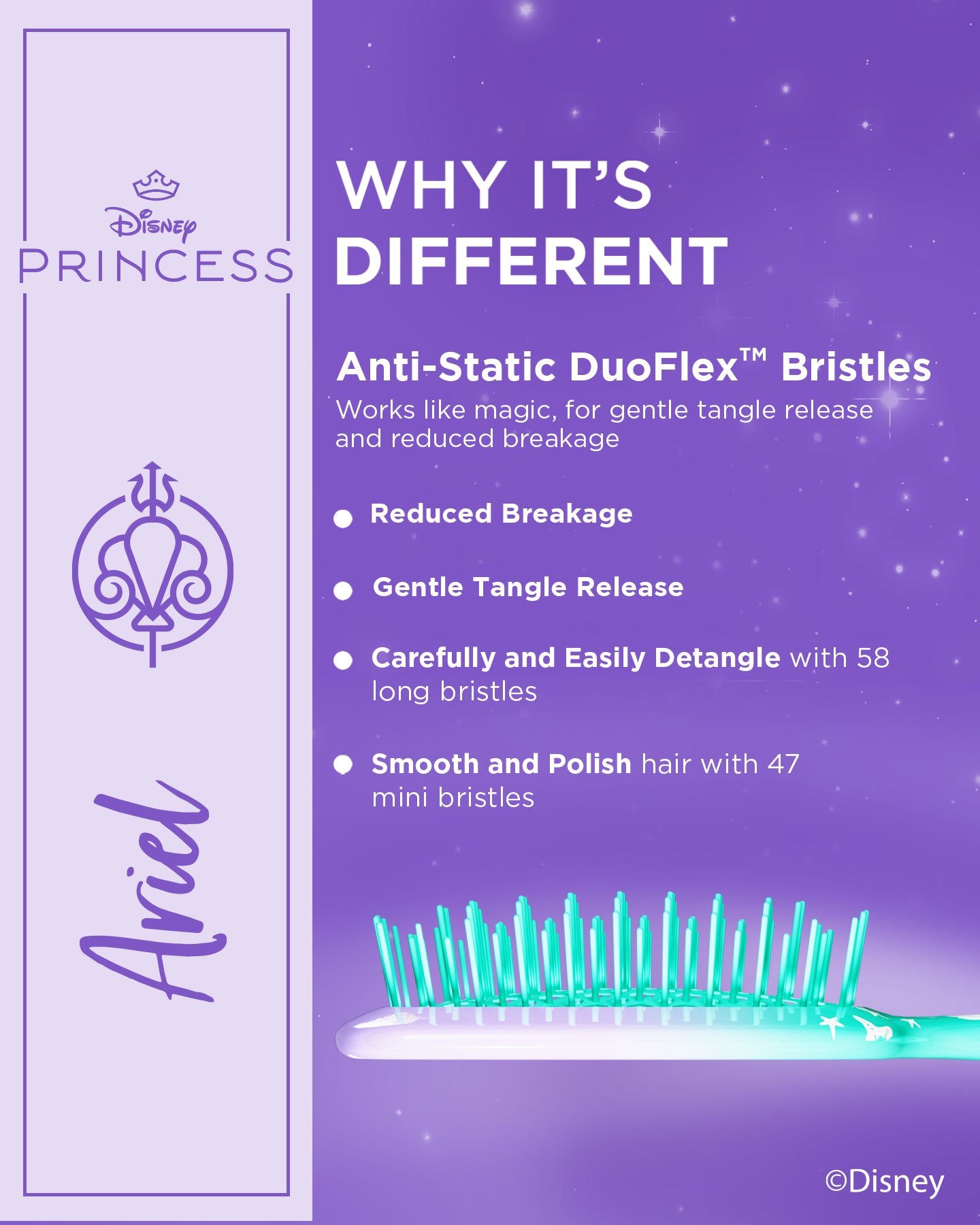 Disney Princess Detangling Brush - Ariel