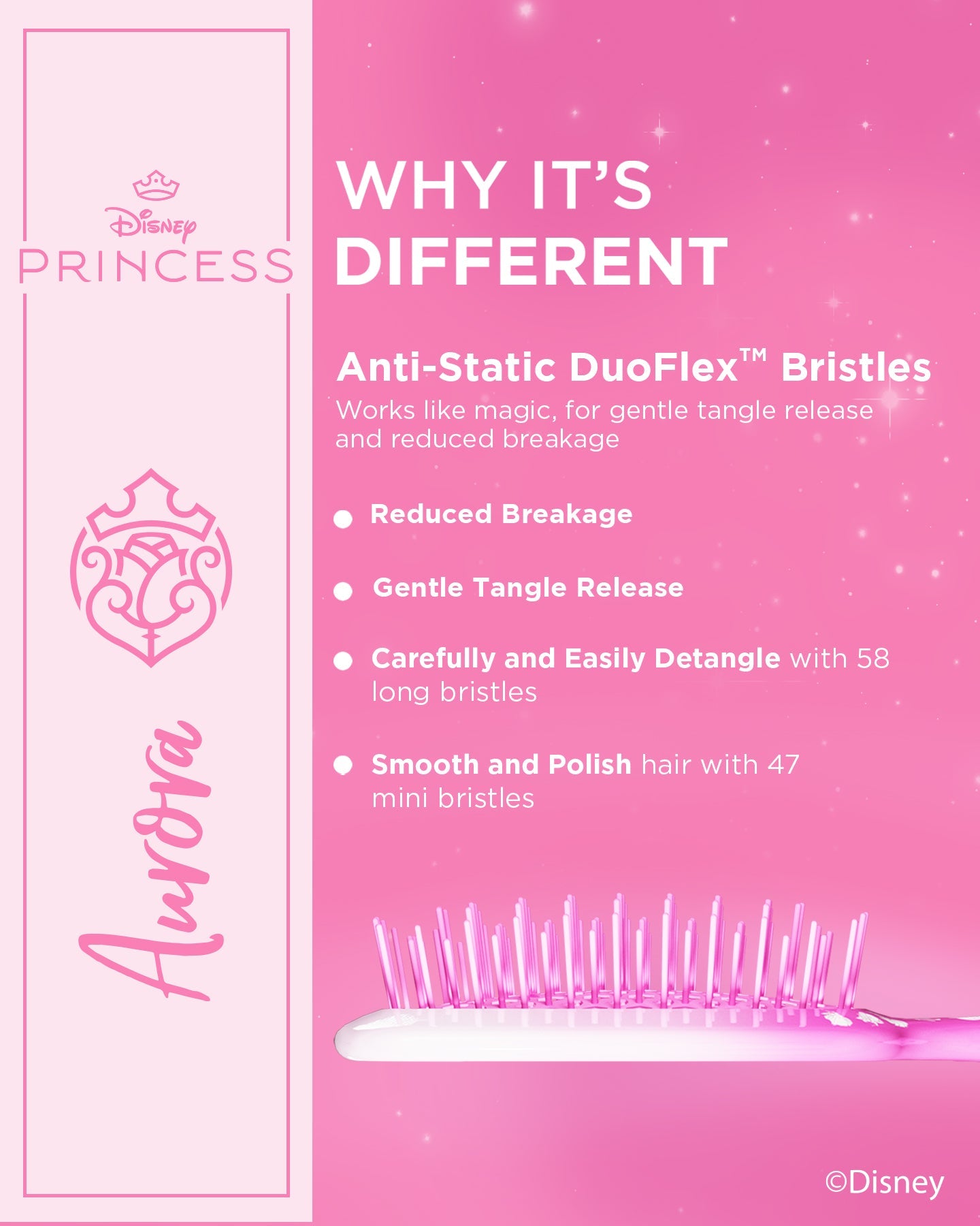 Disney Princess Detangling Brush - Aurora