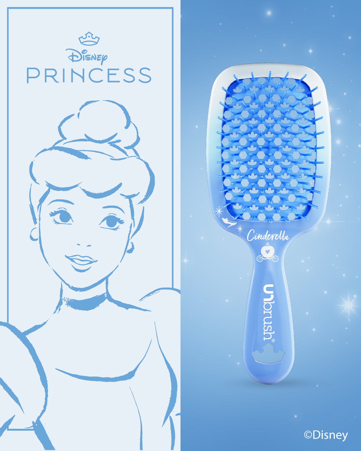 Disney Princess Detangling Brush - Cinderella