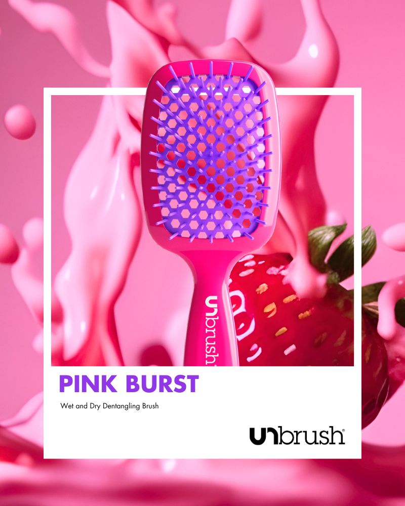 UNbrush Detangling Hair Brush - Pink Burst