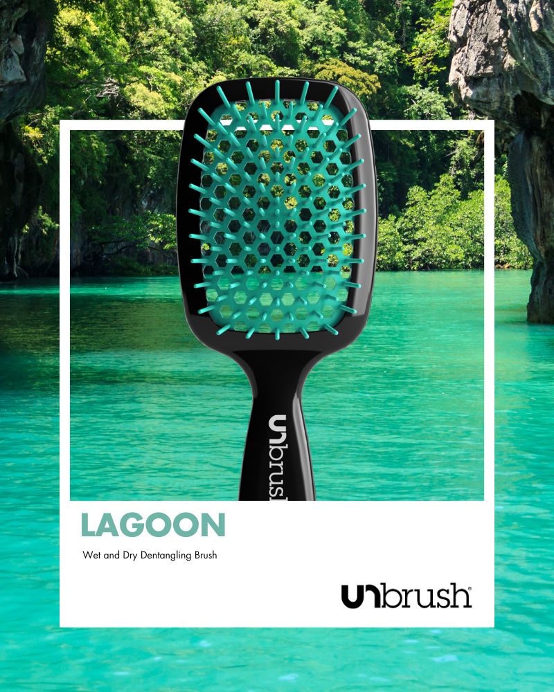 UNbrush Detangling Hair Brush - Lagoon
