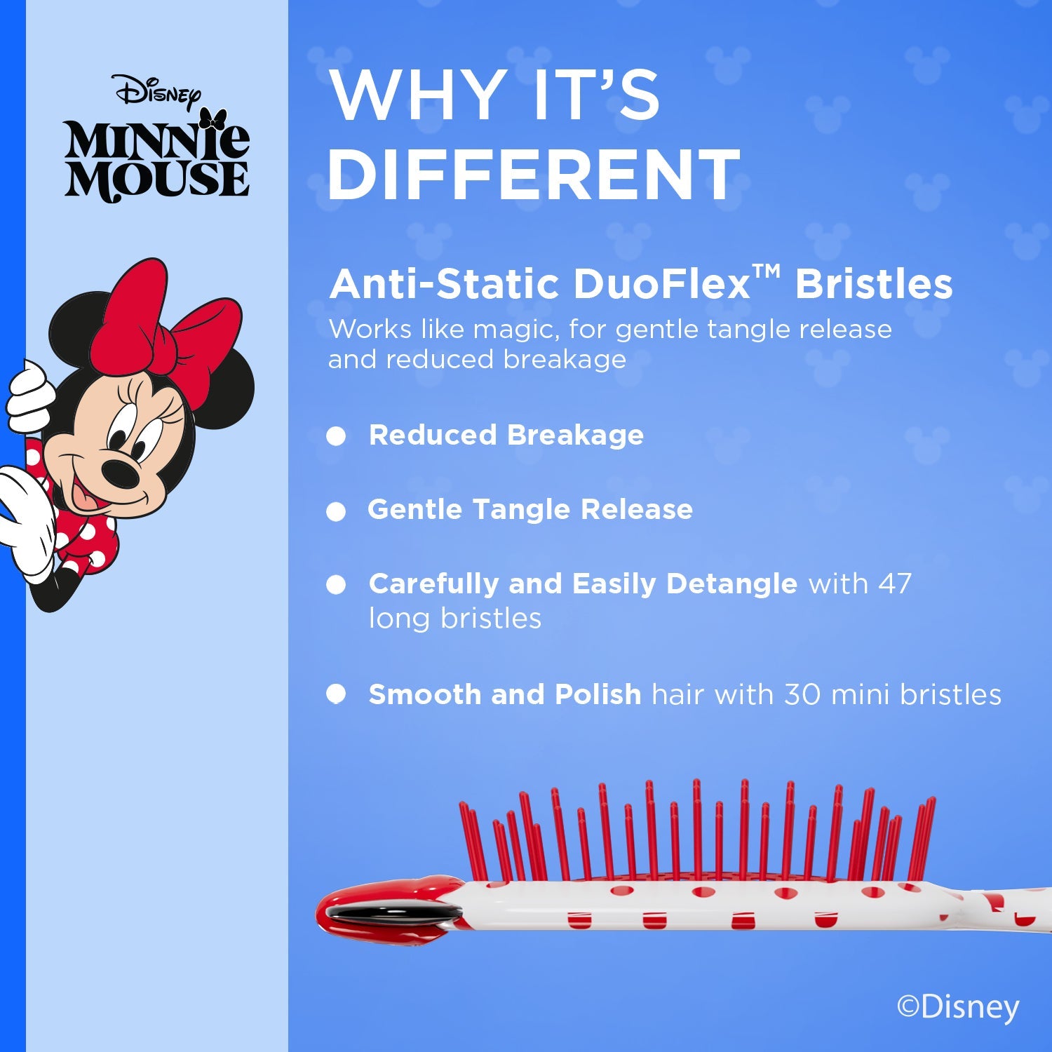 UNbrush Disney Minnie Mouse - UNbrush Detangling Hair Brush