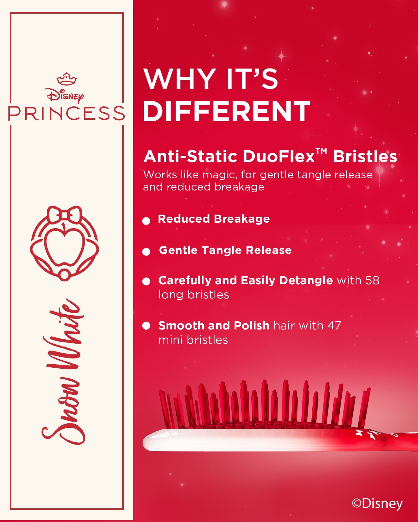 Disney Princess Detangling Brush - Snow White