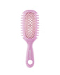 Pink hairbrush on a white background