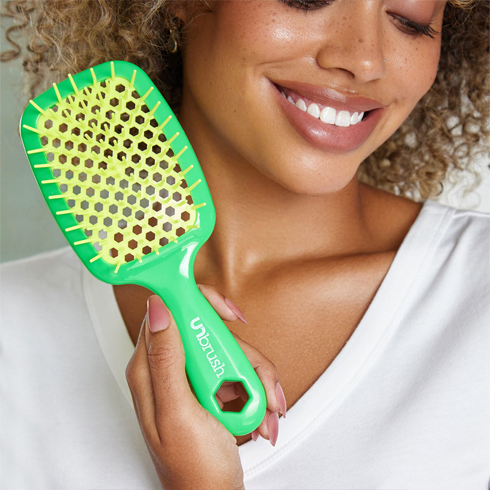 UNbrush Detangling Hair Brush - Lemon Lime