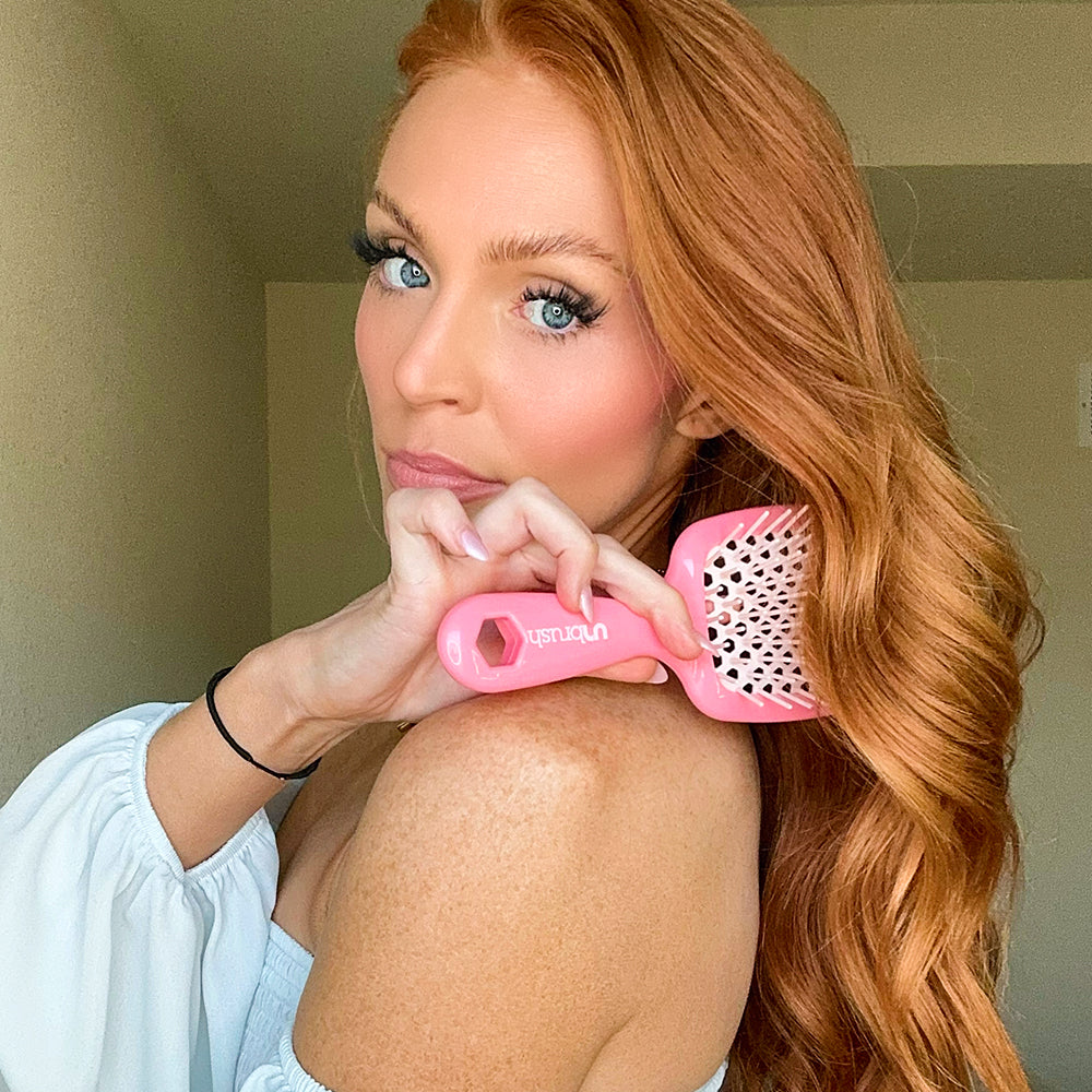 UNbrush Detangling Hair Brush - Rose