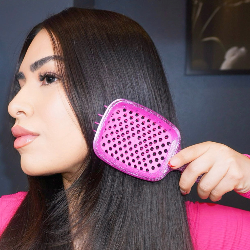 Unbrush pink glitter lifestyle