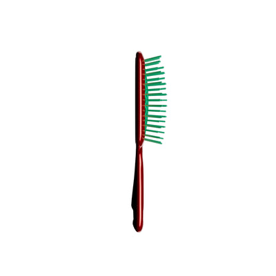 UNbrush Detangling Hair Brush Mini Chrome - Poinsettia