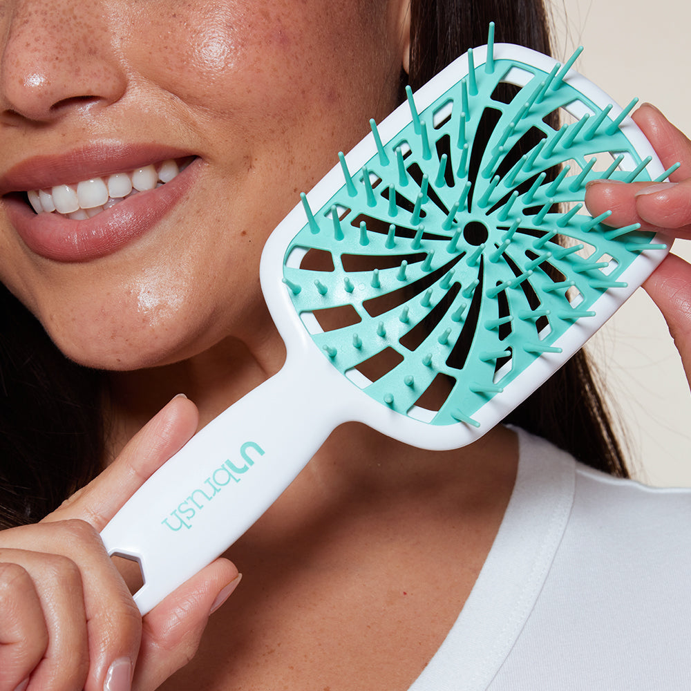 UNbrush Detangling Hair Brush Plus - Mint Swirl