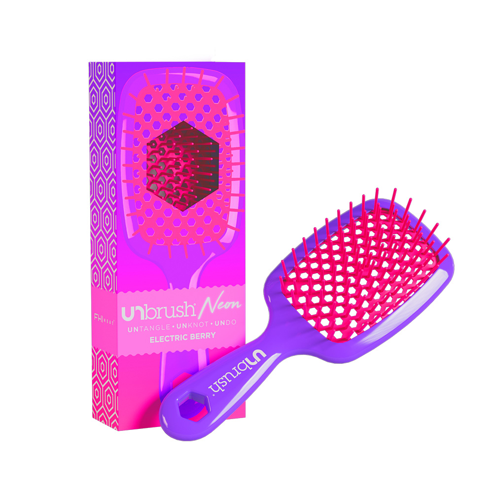UNbrush Detangling Hair Brush - Electric Berry