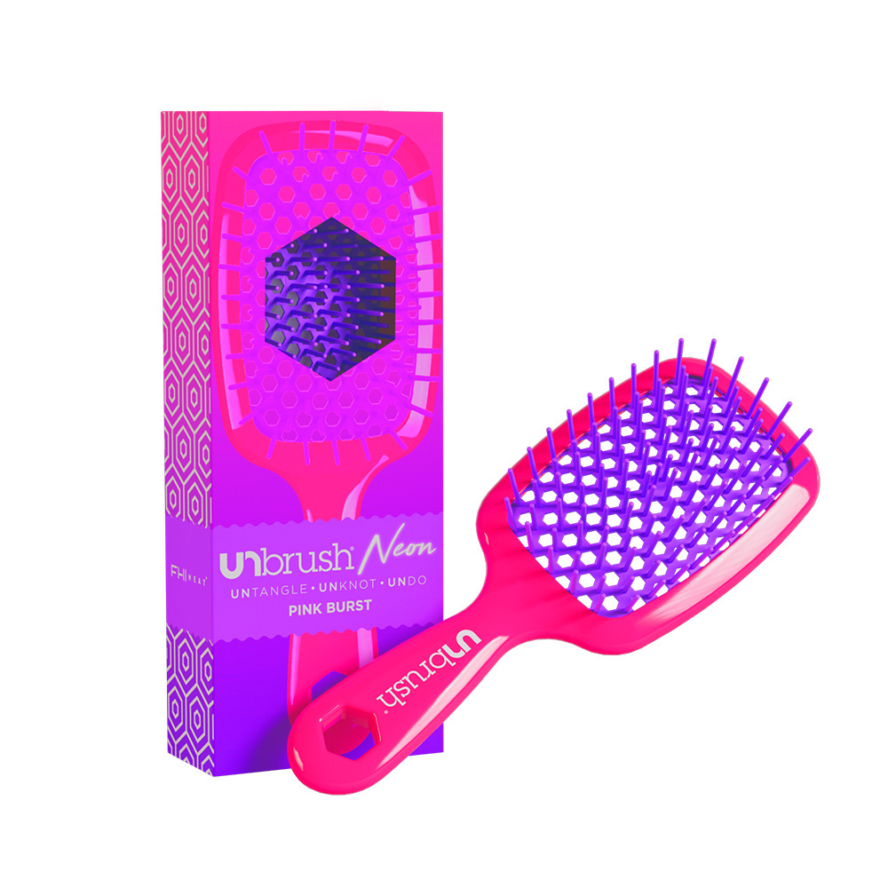 UNbrush Detangling Hair Brush - Pink Burst