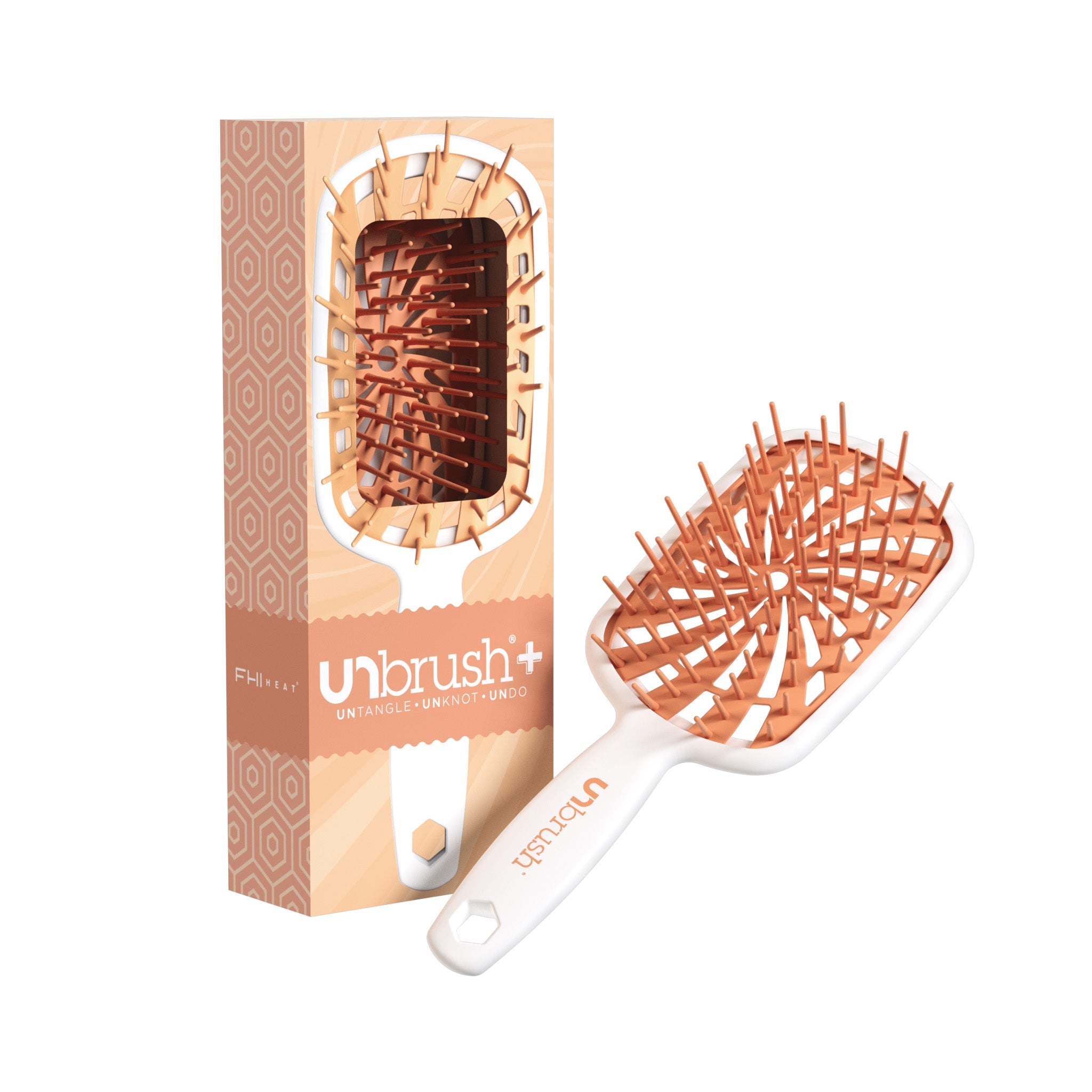 UNbrush Detangling Hair Brush Plus - Orange Sherbet