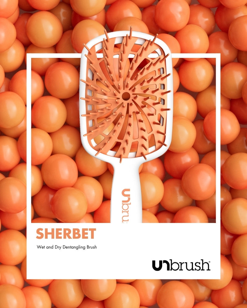UNbrush Detangling Hair Brush Plus - Orange Sherbet
