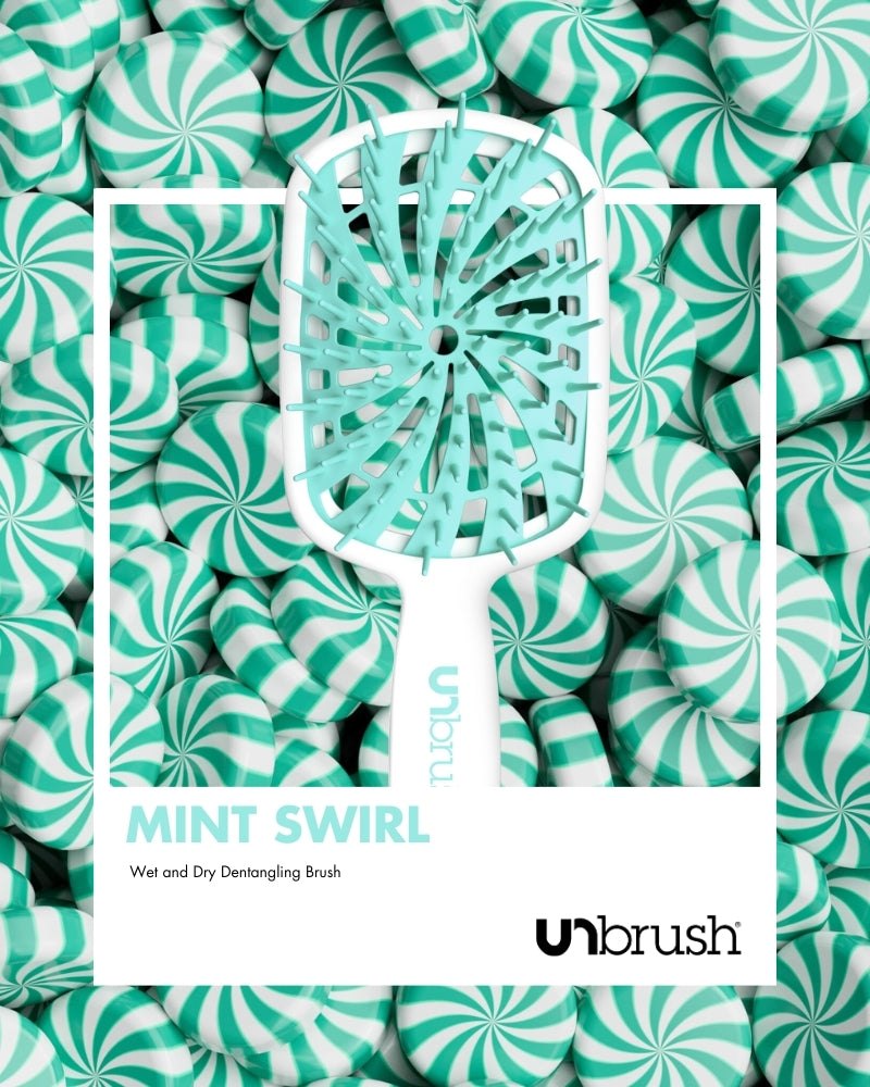 UNbrush Detangling Hair Brush Plus - Mint Swirl