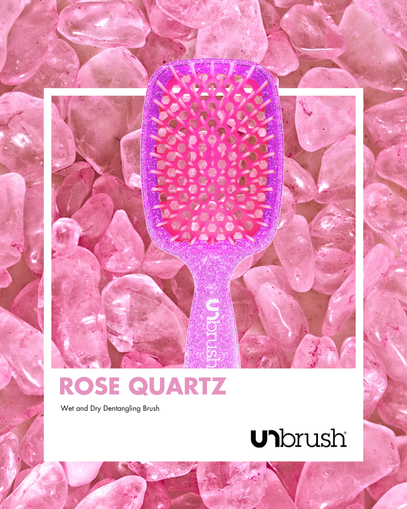 UNbrush Detangling Hair Brush - Rose Quartz