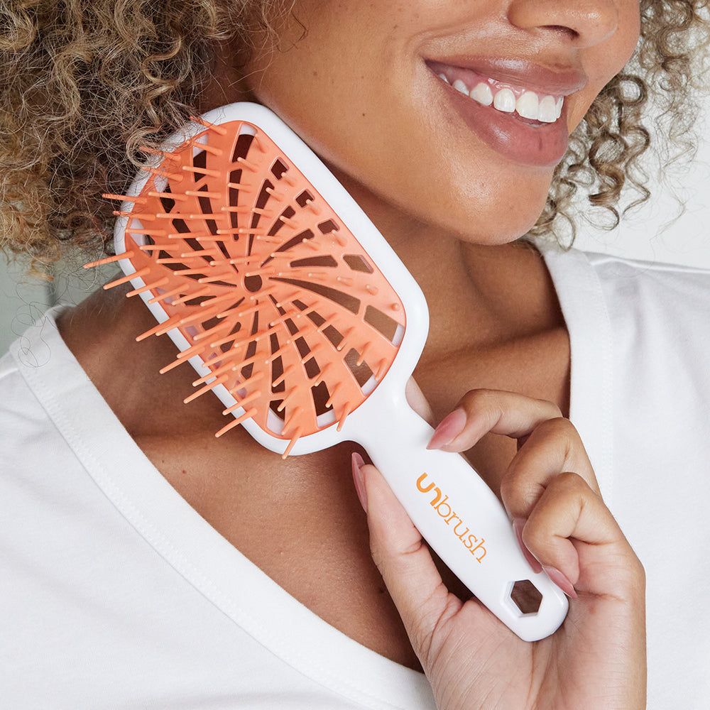 UNbrush Detangling Hair Brush Plus - Orange Sherbet