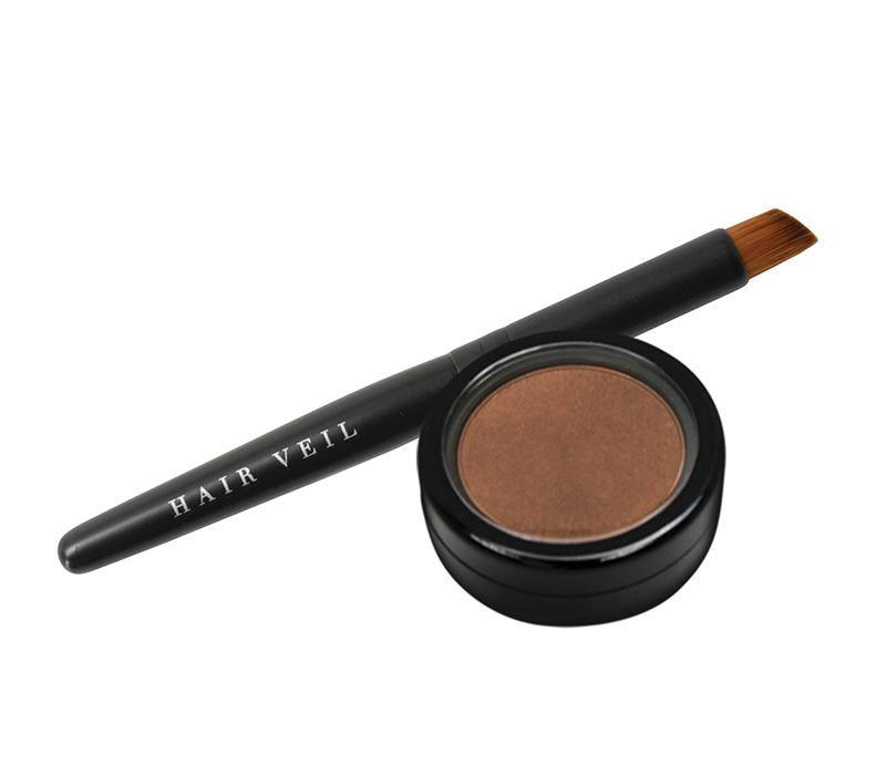 Hair Veil Powder Hair Filler - Red Brown - 0.14oz | 4g - diagonal tail and powder case