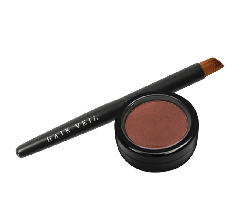 Hair Veil Powder Hair Filler - Red - 0.14oz | 4g - diagonal tail brush and powder case