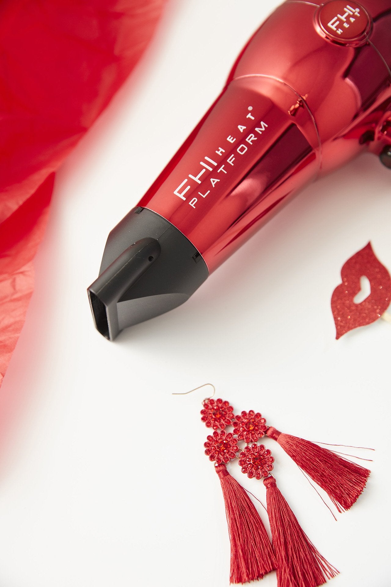 Nano Lite Pro 1900 Hair Dryer  - Limited Chrome Collection - Red Chrome - close view